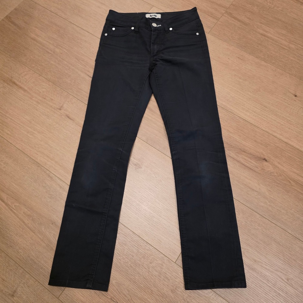 Acne Studios Hex New Black Ups Slim Straight Jeans Mens 26/32 Black Denim